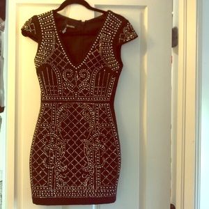 Rhinestones tight dress!